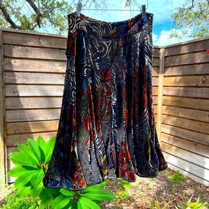 Manyus Silk Burnout skirt